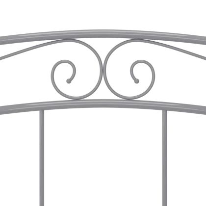 Рамка за легло, сива, метал, 200x200 cм