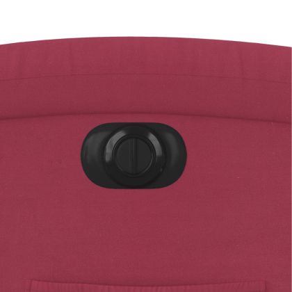 Електрически реклайнер стол, виненочервен, кадифе