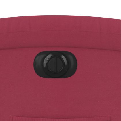 Електрически изправящ реклайнер стол, виненочервен, кадифе
