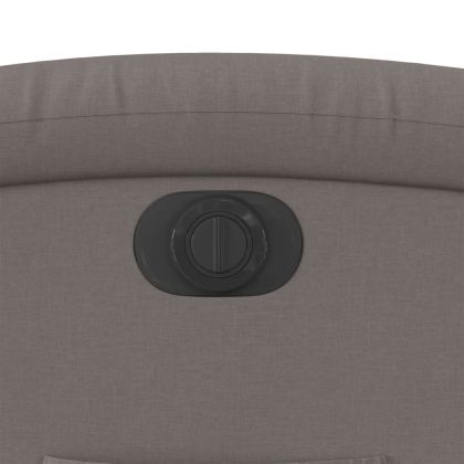 Електрически реклайнер стол, таупе, текстил