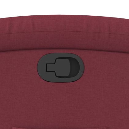 Изправящ реклайнер стол, виненочервен, текстил
