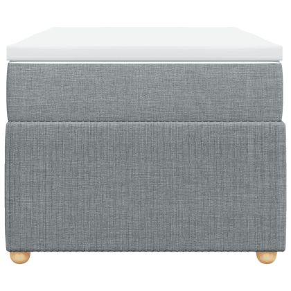 Боксспринг легло с матрак, светлосиво, 90x200 см, плат