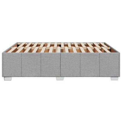 Рамка за легло без матрак, светлосива, 160x200 см, плат