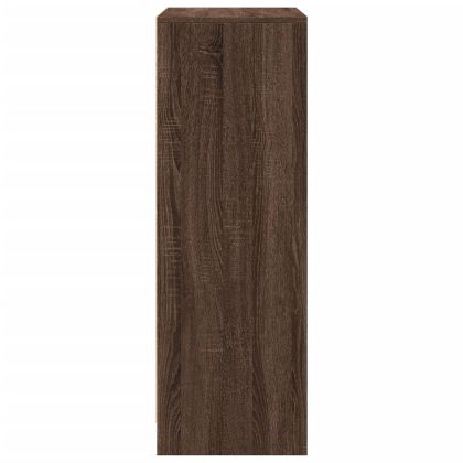 Сайдборд с LED, кафяв дъб, 77x34x100 см, инженерно дърво