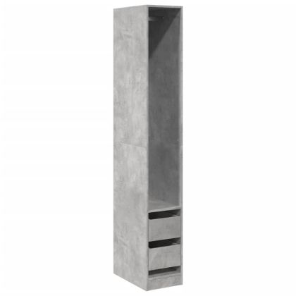 Гардероб, бетонно сив, 30x50x200 см, инженерно дърво