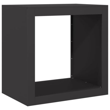 Стойка за дърва, черна, 60x40x60 см, стомана