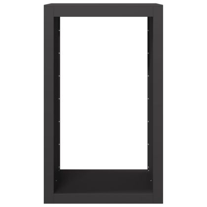 Стойка за дърва, черна, 60x40x100 см, стомана