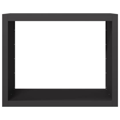 Стойка за дърва, черна, 100x40x80 см, стомана