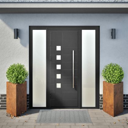 Градински саксии 2 бр. триъгълни 50x43x75 см Изветряла стомана