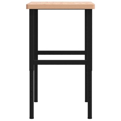 Работна маса 100x60x(73-99,5) см масивно дърво бук правоъгълна