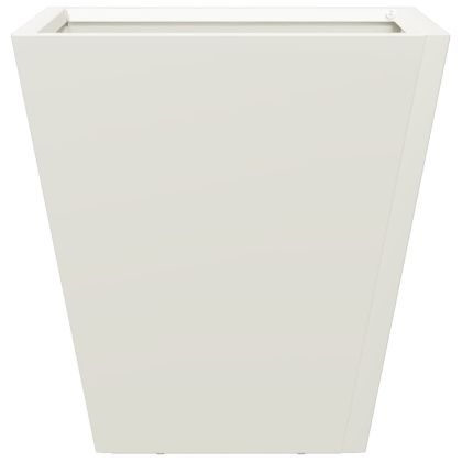 Градински кашпи, 2 бр, бели, 30x30x30 см, стомана