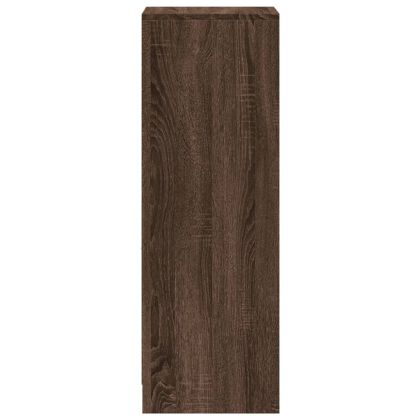 Сайдборд с LED, кафяв дъб, 38x34x100 см, инженерно дърво