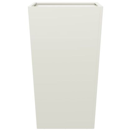 Градински кашпи, 2 бр, бели, 45x45x75 см, стомана