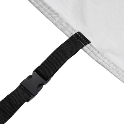 Покривало за кола, за седан, с каишки, цяло, сребрист, XXL