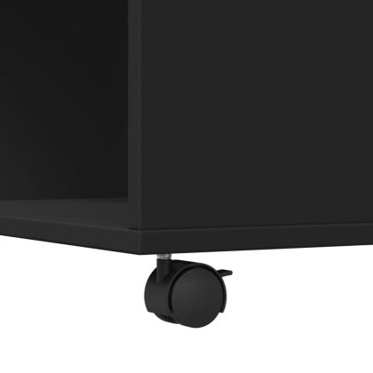 Кафе маса, черна, 80x80x40 см, инженерно дърво