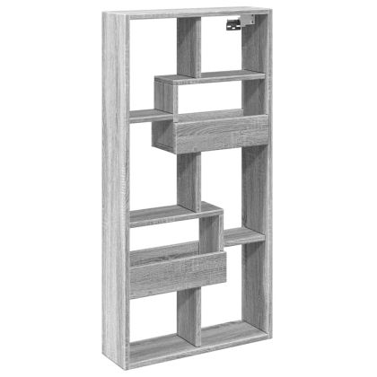 Стенен шкаф, сив сонома, 50x15x100 см, инженерно дърво