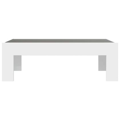 Маса за кафе с Infinity LED, бяла, 90x50x30 см