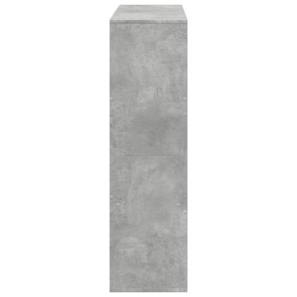 Библиотека/разделител за стая, бетонно сива, 100x33x115 см