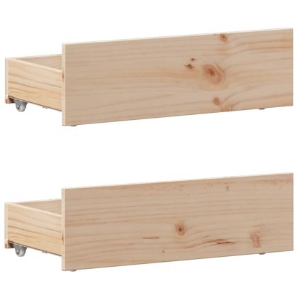 Рамка за легло без матрак с табла 75x190 см борово дърво масив