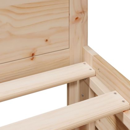 Рамка за легло без матрак с табла 75x190 см борово дърво масив