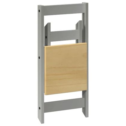 Трапезни столове "Corona" сгъваеми 4 бр сиви борово дърво масив