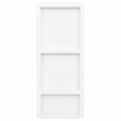 Ниша за баня с 3 отделения, бял гланц, 41x99x9 см