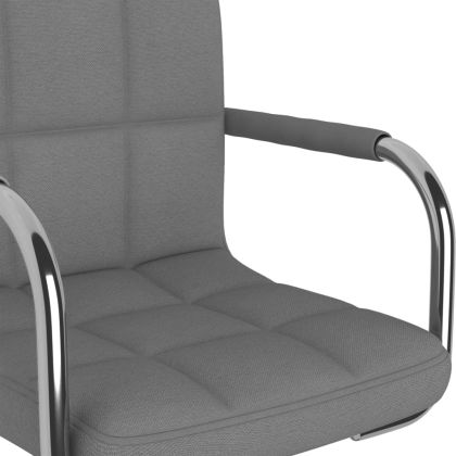 Трапезен стол, светлосив, текстил