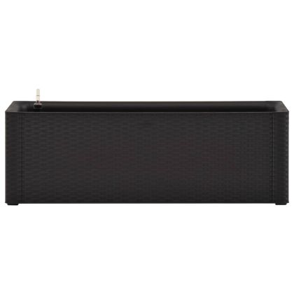 Градинска повдигната леха, самополивна, антрацит, 100x43x33 см