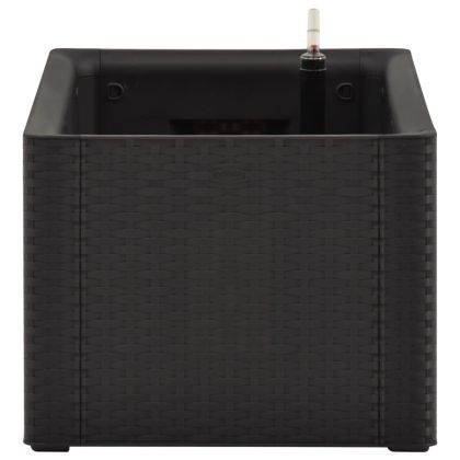 Градинска повдигната леха, самополивна, антрацит, 100x43x33 см