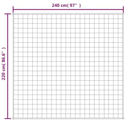 Утежнено одеяло сиво 220x240 см 15 кг плат