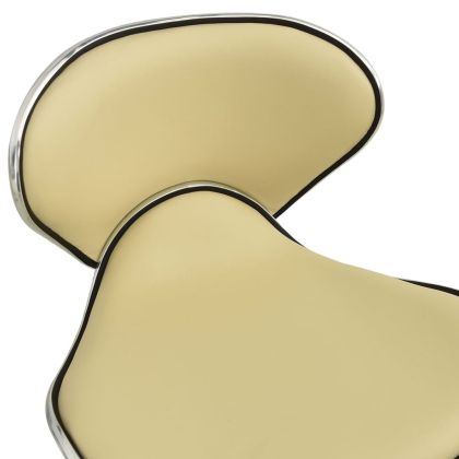 Стол за студио за красота, кремав, изкуствена кожа