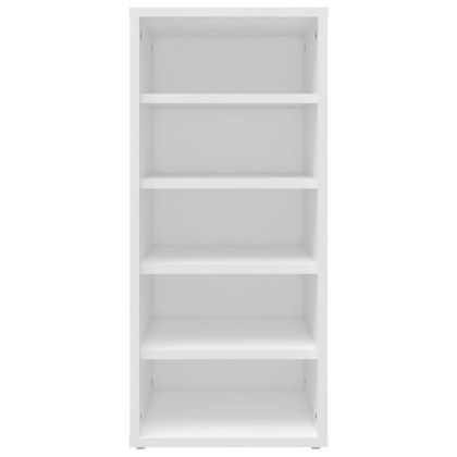 Шкаф за обувки бял, 31,5x35x70 см, инженерно дърво