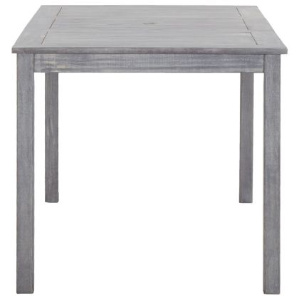 Градински трапезен комплект, 5 части, сив, акация масив