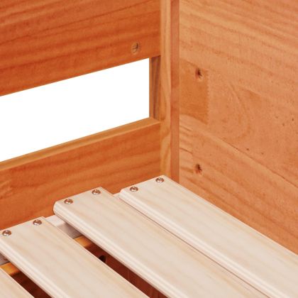 Дневно легло с уширение без матрак восъчнокафяв 90x190 см