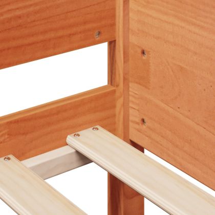 Рамка за легло без матрак, восъчнокафяв, 90x190 см, бор масив