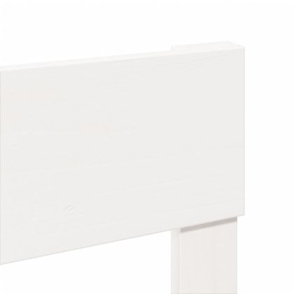 Рамка за легло без матрак, бял, 120x190 см, борово дърво масив