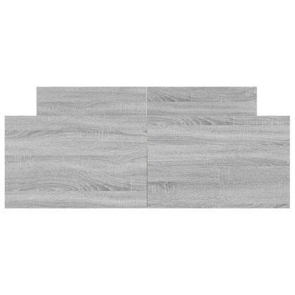 Рамка за легло с горна и долна табла, сив сонома, 120x190 см