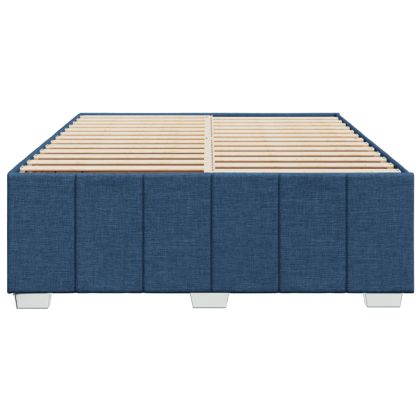 Рамка за легло без матрак, синя, 140x190 см, плат
