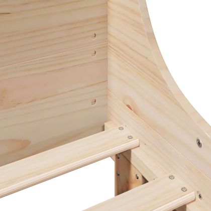 Рамка за легло без матрак 200x200 см масивна чамова дървесина