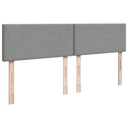 Боксспринг легло с матрак, светлосиво, 200x200 см, плат