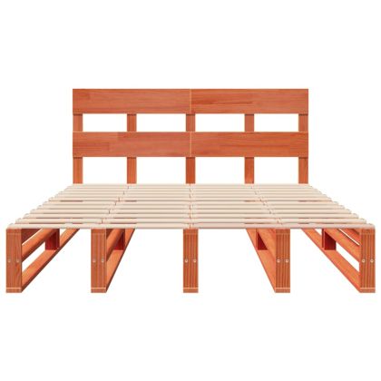 Рамка за легло без матрак, восъчнокафяв, 160x200 см, бор масив