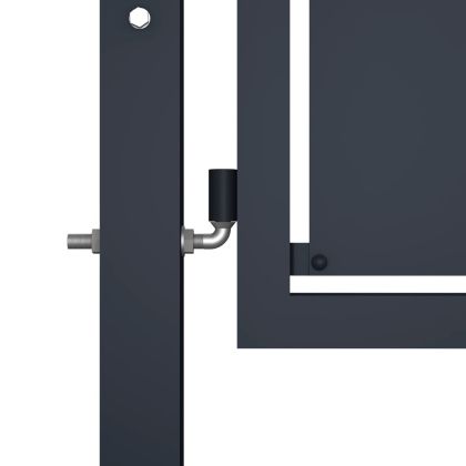 Градинска порта от стомана 400x175 см, антрацит