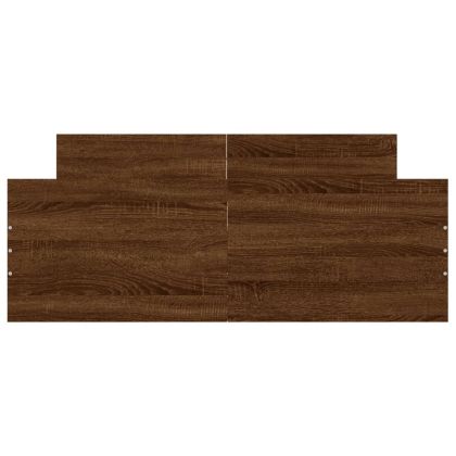 Рамка за легло с горна и долна табла, кафяв дъб, 120x190 см