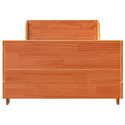 Рамка за легло без матрак, восъчнокафяв, 100x200 см, бор масив