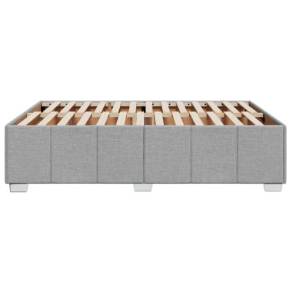 Рамка за легло без матрак, светлосива, 140x200 см, плат