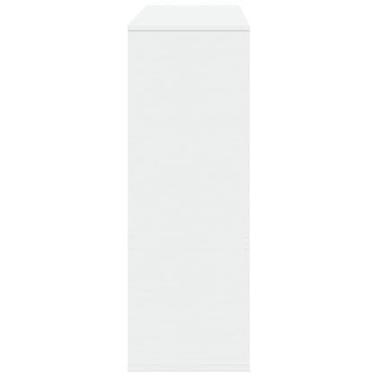 Разделител за стая, бял, 100x33x94,5 см, инженерно дърво