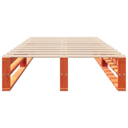 Рамка за легло без матрак, восъчнокафяв, 100x200 см, бор масив