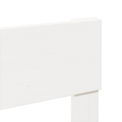 Рамка за легло без матрак, бял, 75x190 см, борово дърво масив