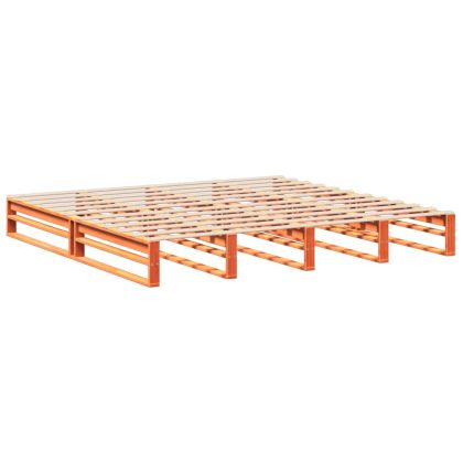 Рамка за легло без матрак, восъчнокафяв, 200x200 см, бор масив