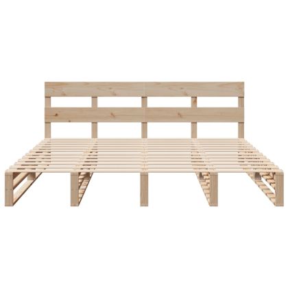 Рамка за легло без матрак, 180x200 см, масивна чамова дървесина